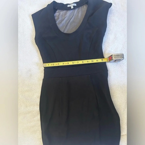 Charlotte Russe Dress Black Round Neck short‎ sleeve transparent back M - Picture 13 of 16